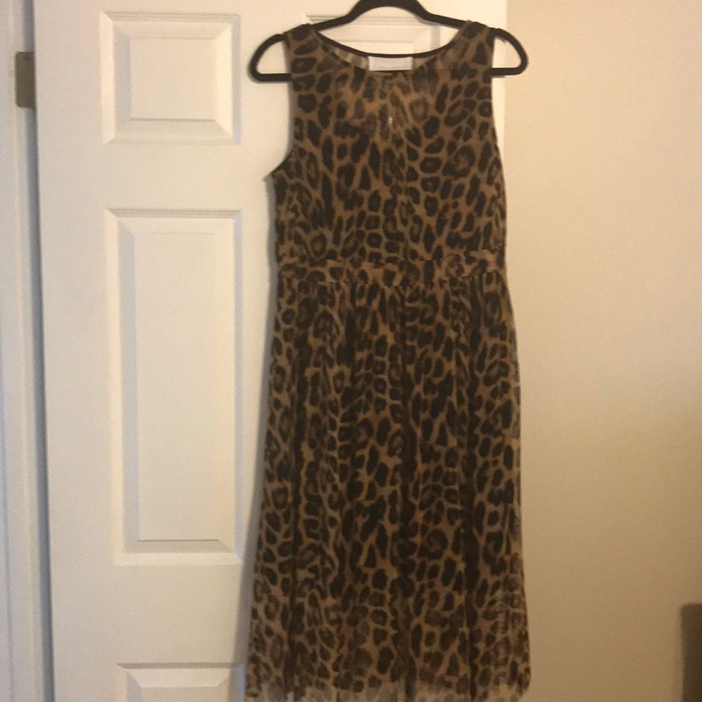 NWT superfoxx XL sleeveless leopard dress